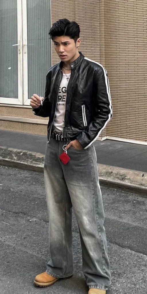 Retro Look: Jacket, Jeans, Boots