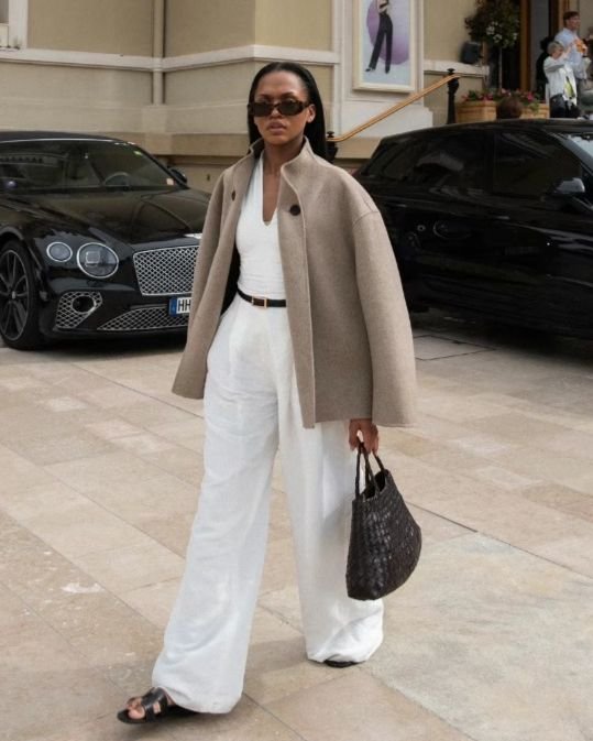 Short Coat and Wide Pants