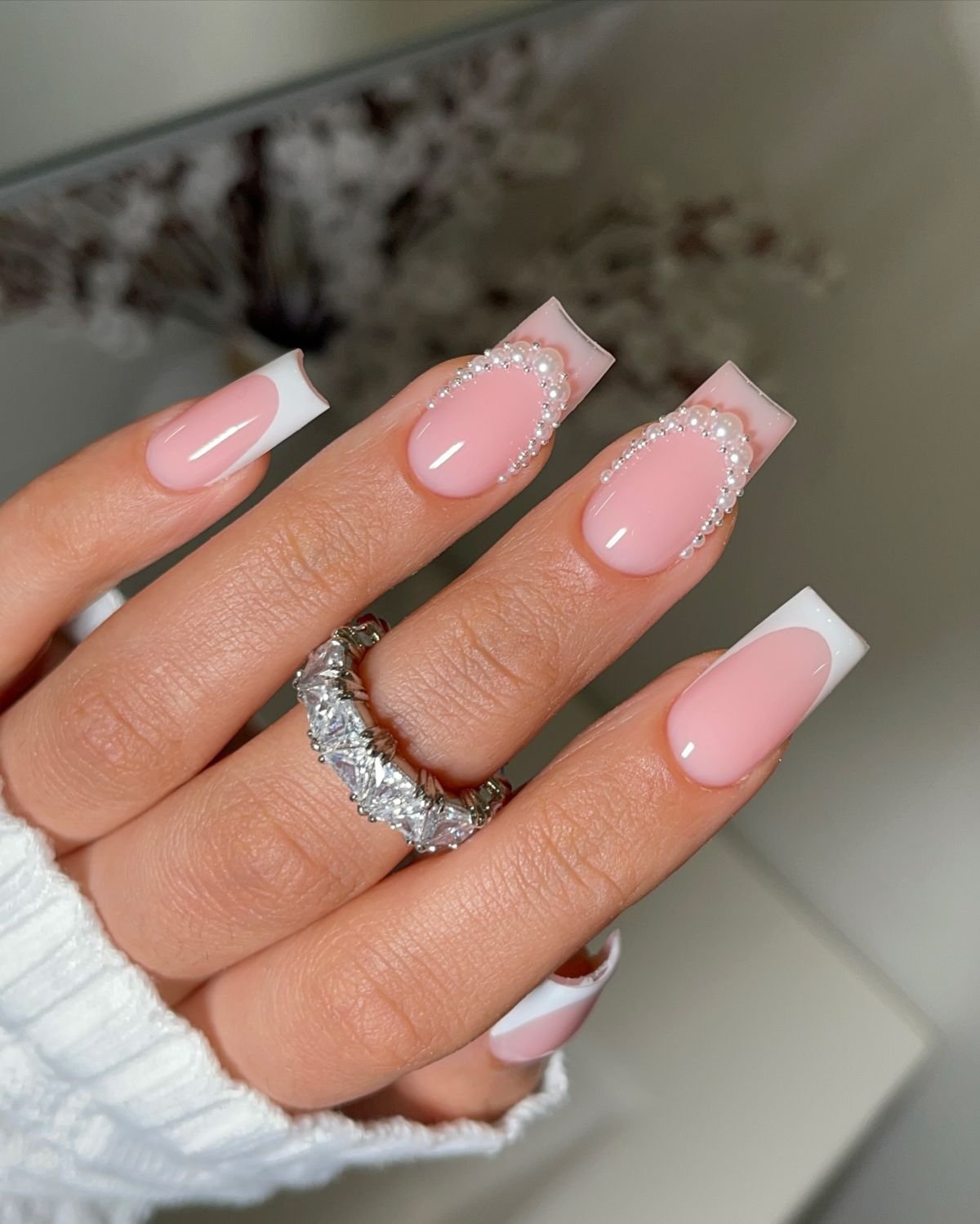 Silver Pearl Manicure