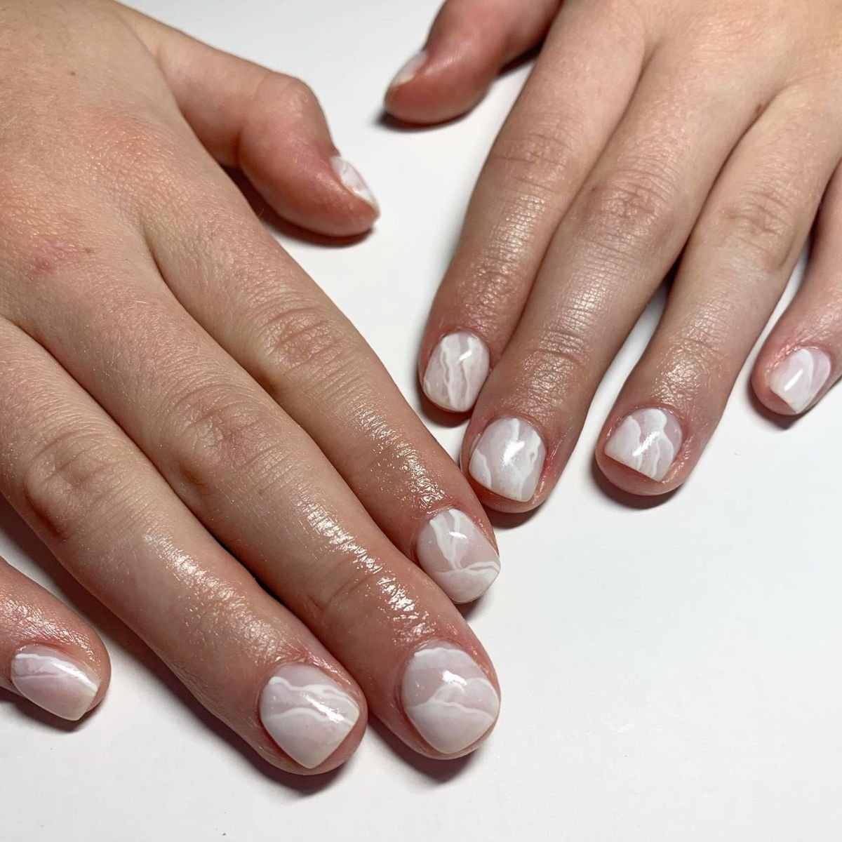 Snowy Mountain Nail Design