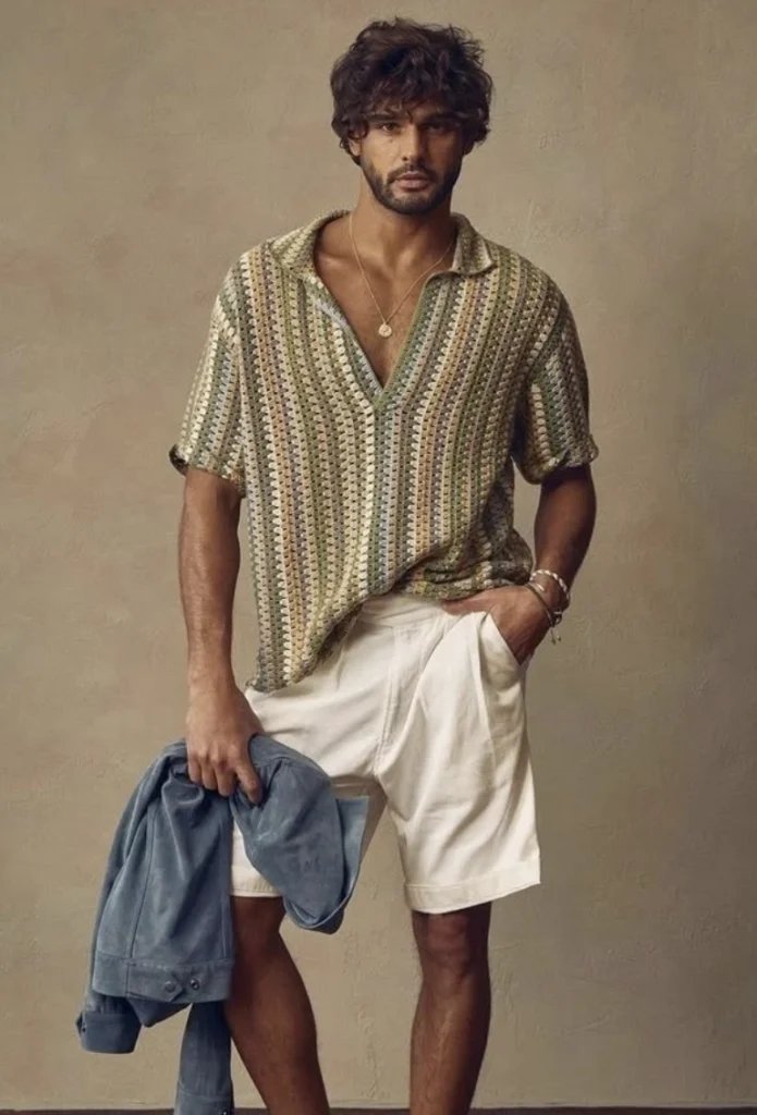 Striped Shirt and Denim Combo