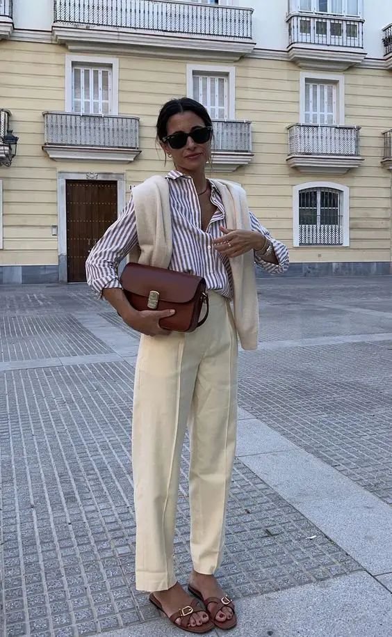 Striped Shirt with Elegant Pants