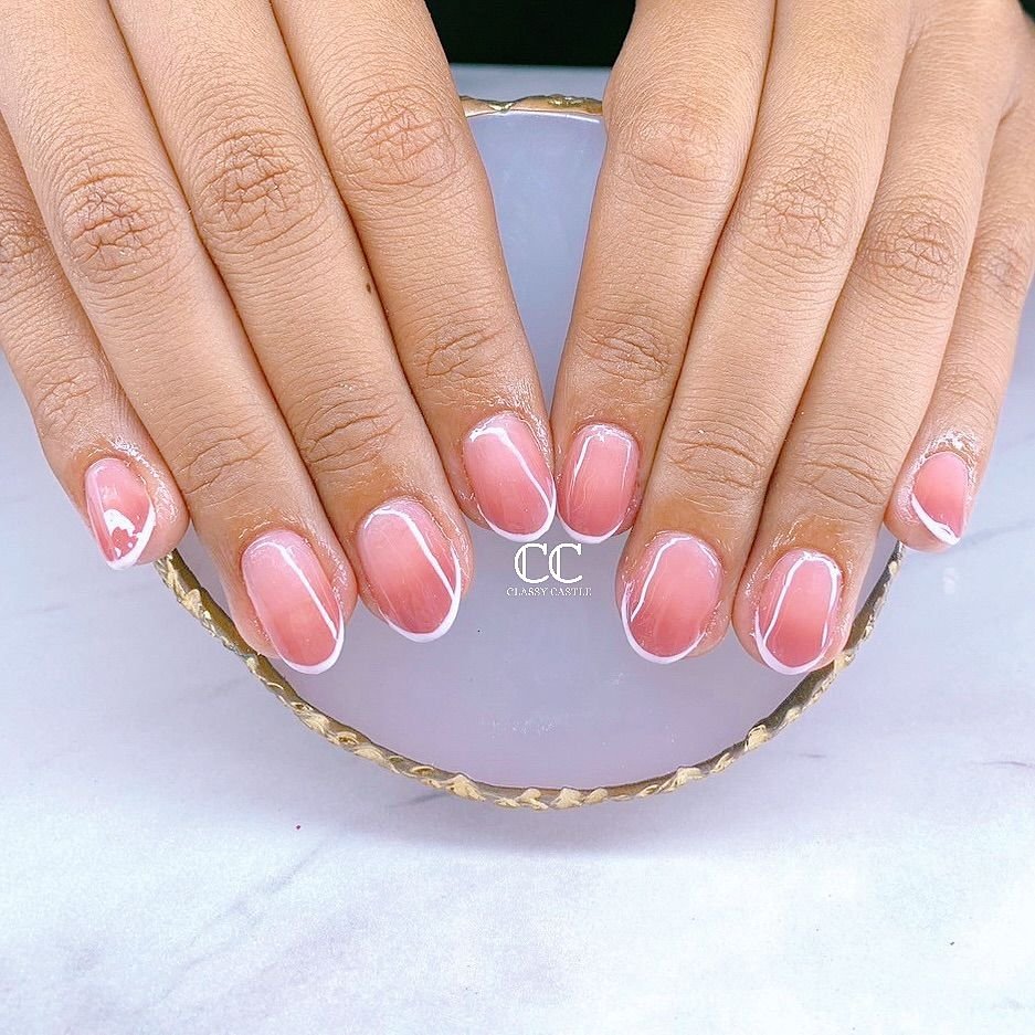 Sweet Pink Manicure Design