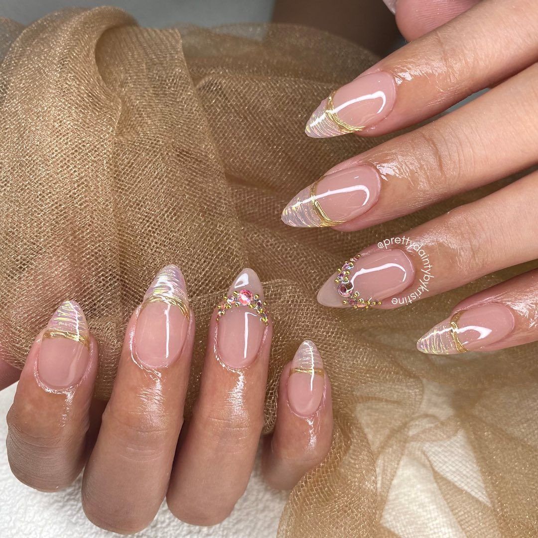 Textured French Tip Nails