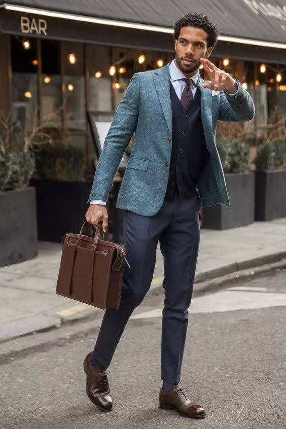 Textured Teal Blazer Appeal