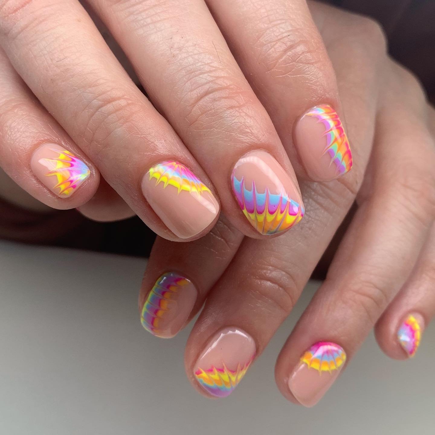 Tie Dye Nail Art