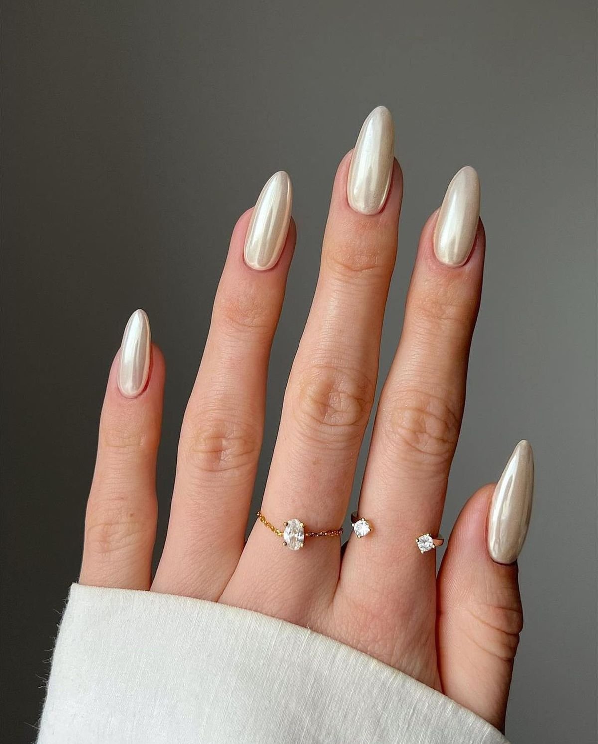 Vanilla Chrome Manicure