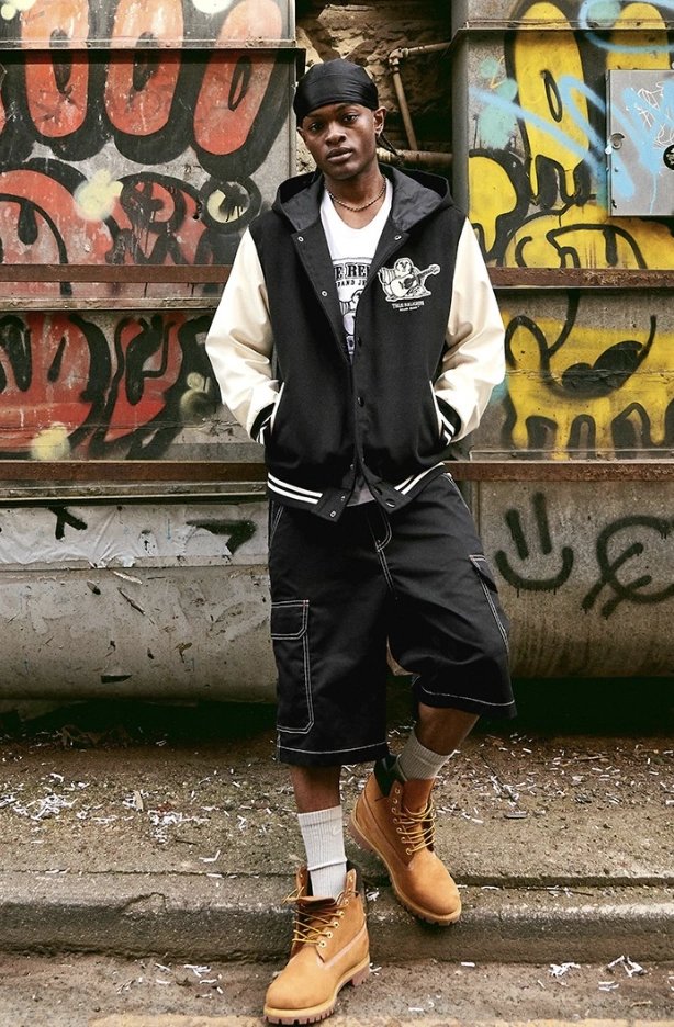 Varsity Jacket with Cargo Shorts