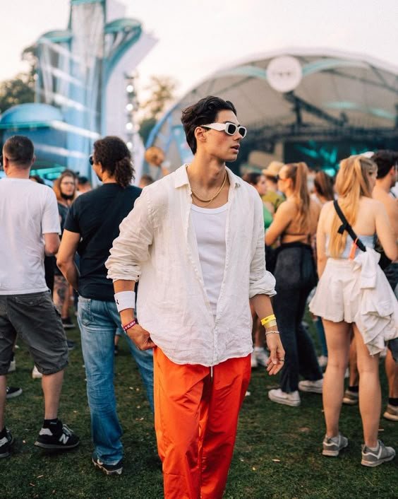 Vibrant White and Orange Combo