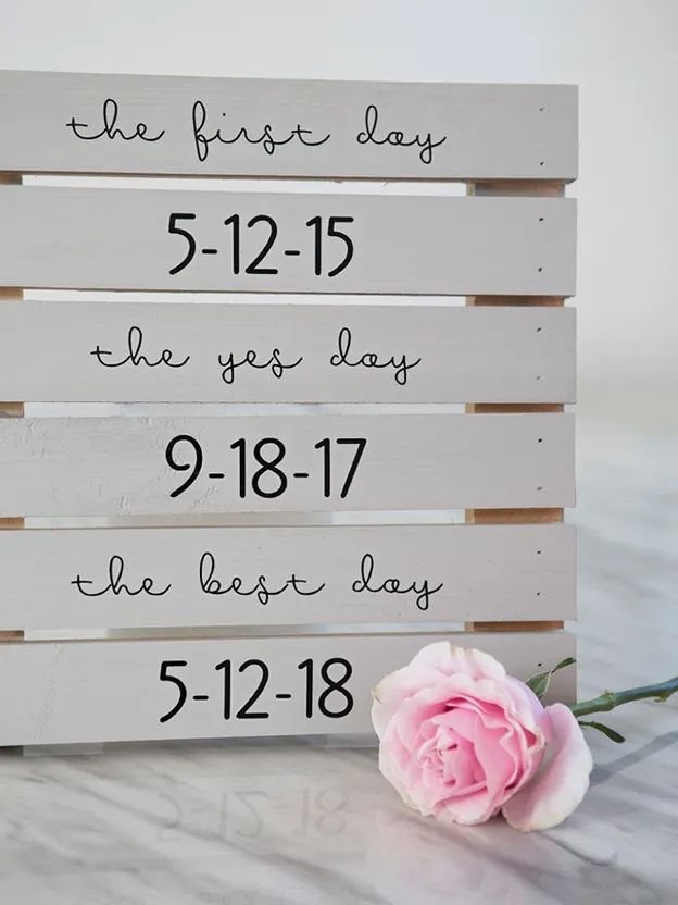 Wooden Vinyl Wedding Signs