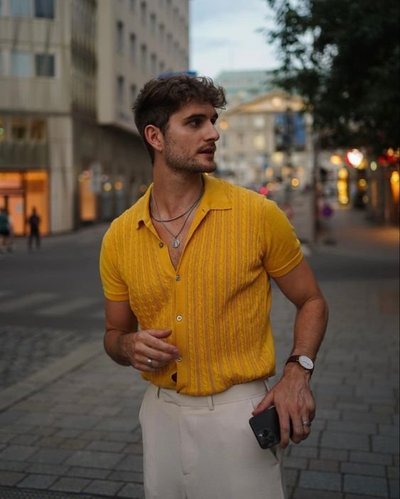 Yellow Button-Down Summer Outfit