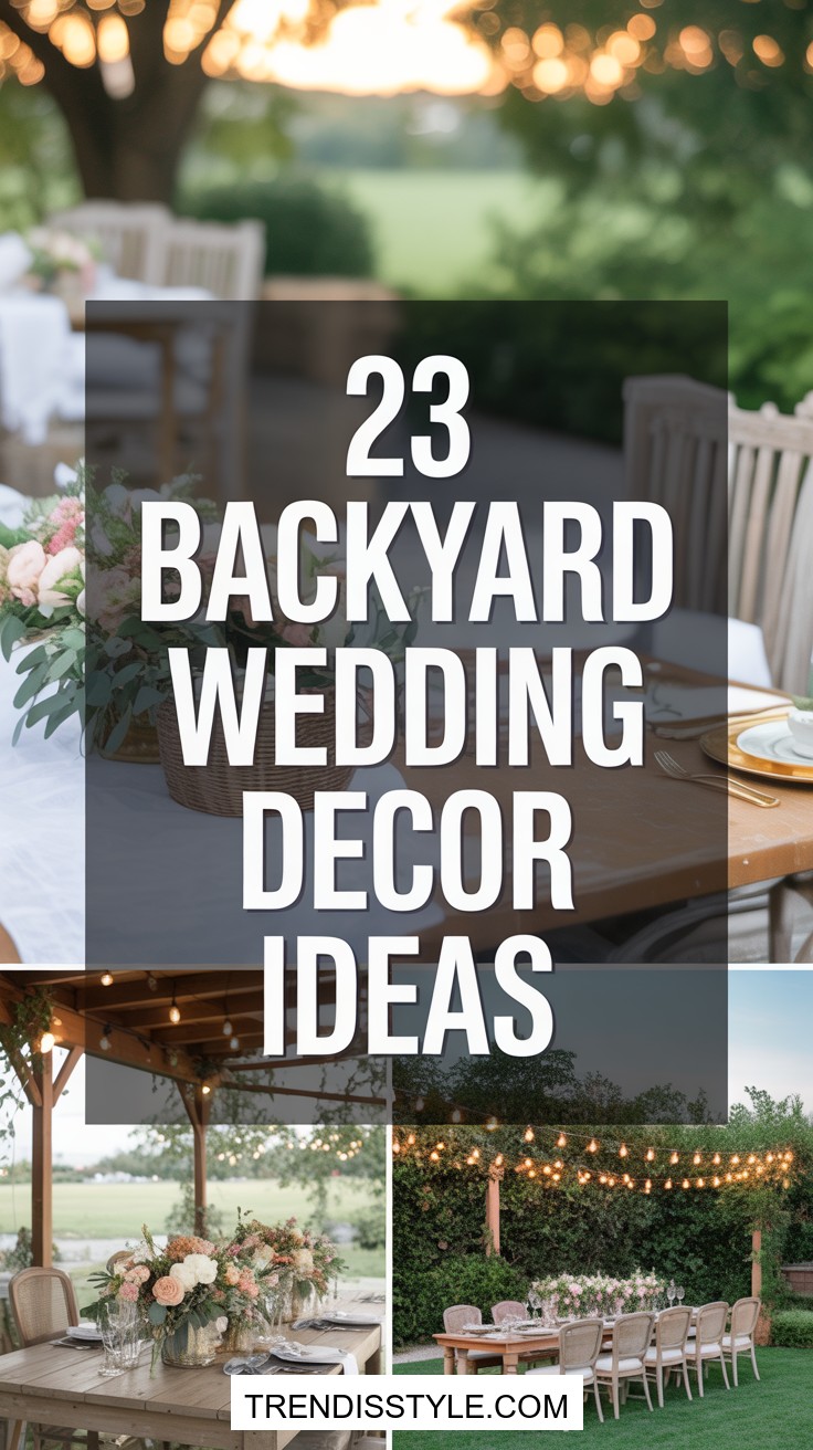 23 Cozy Backyard Wedding Decor Ideas