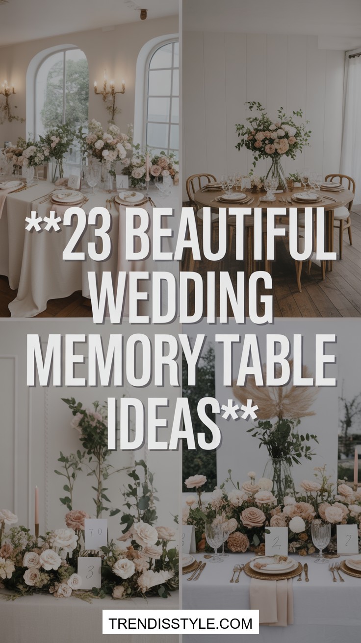 23 Elegant Wedding Memory Table Ideas