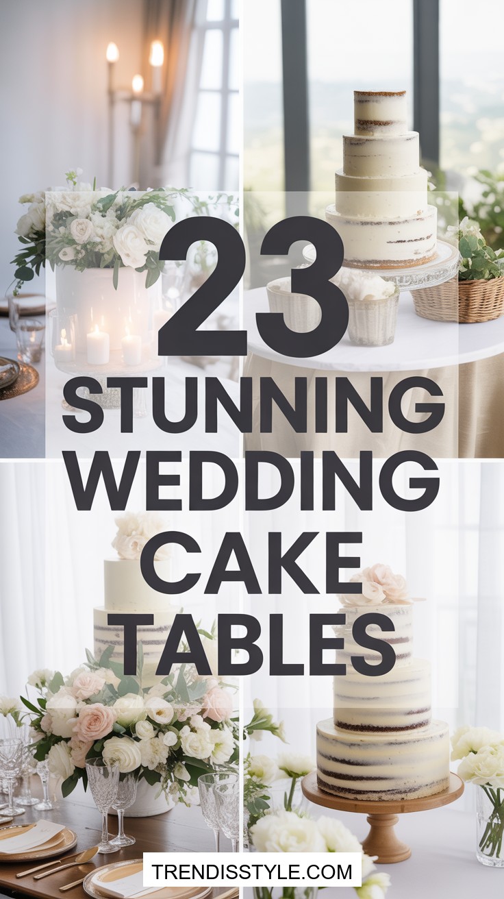 23 Gorgeous Wedding Cake Display Ideas