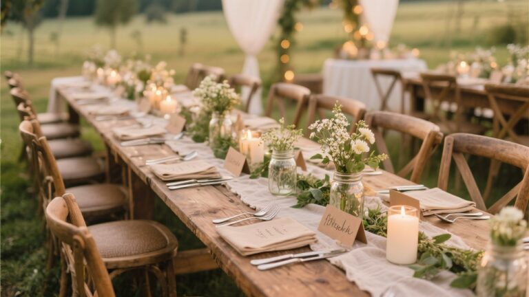 23 Rustic Long Table Wedding Decor Ideas