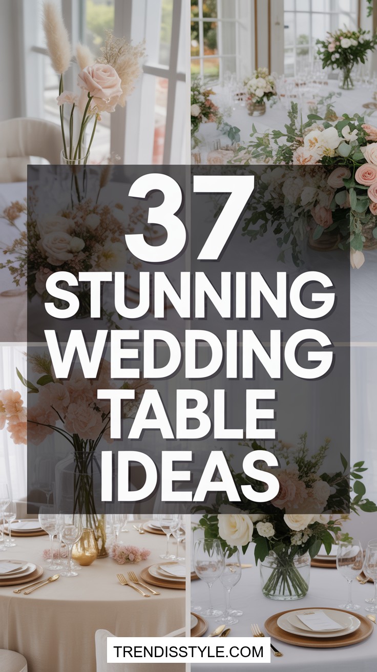 37 Elegant Wedding Table Decor Ideas