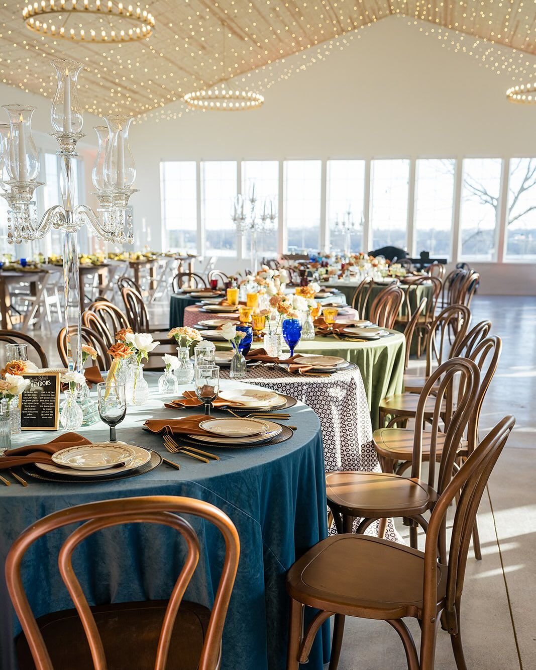 Adjacent Round Table Setup