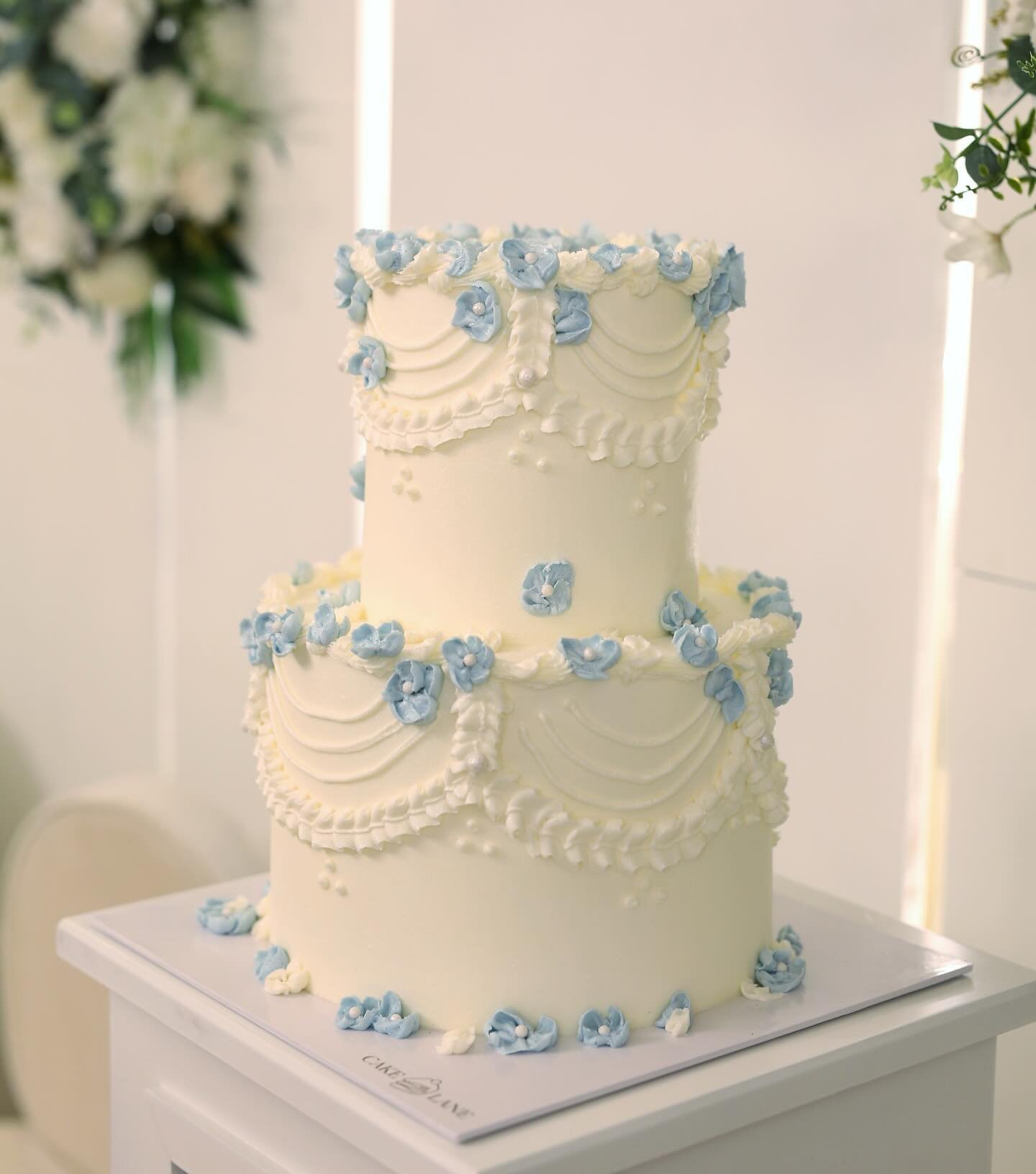 Blue Hydrangea Cake Decor