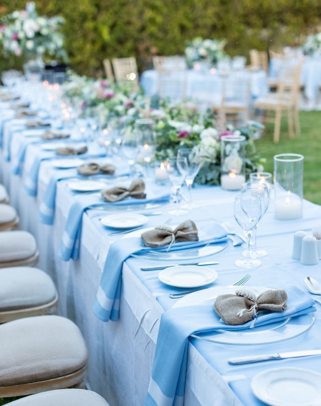 Blue Wedding Table Decor