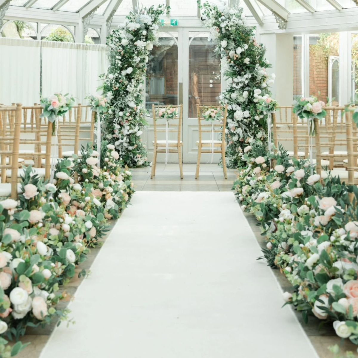 Blush Pink Wedding Pathway