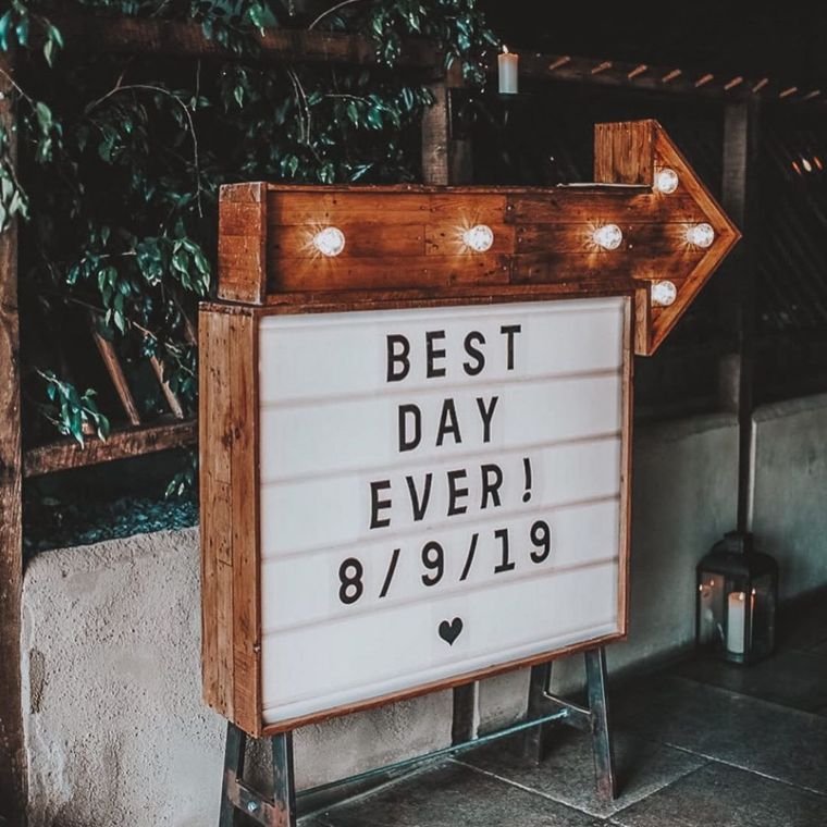 Cinema-Style Wedding Sign
