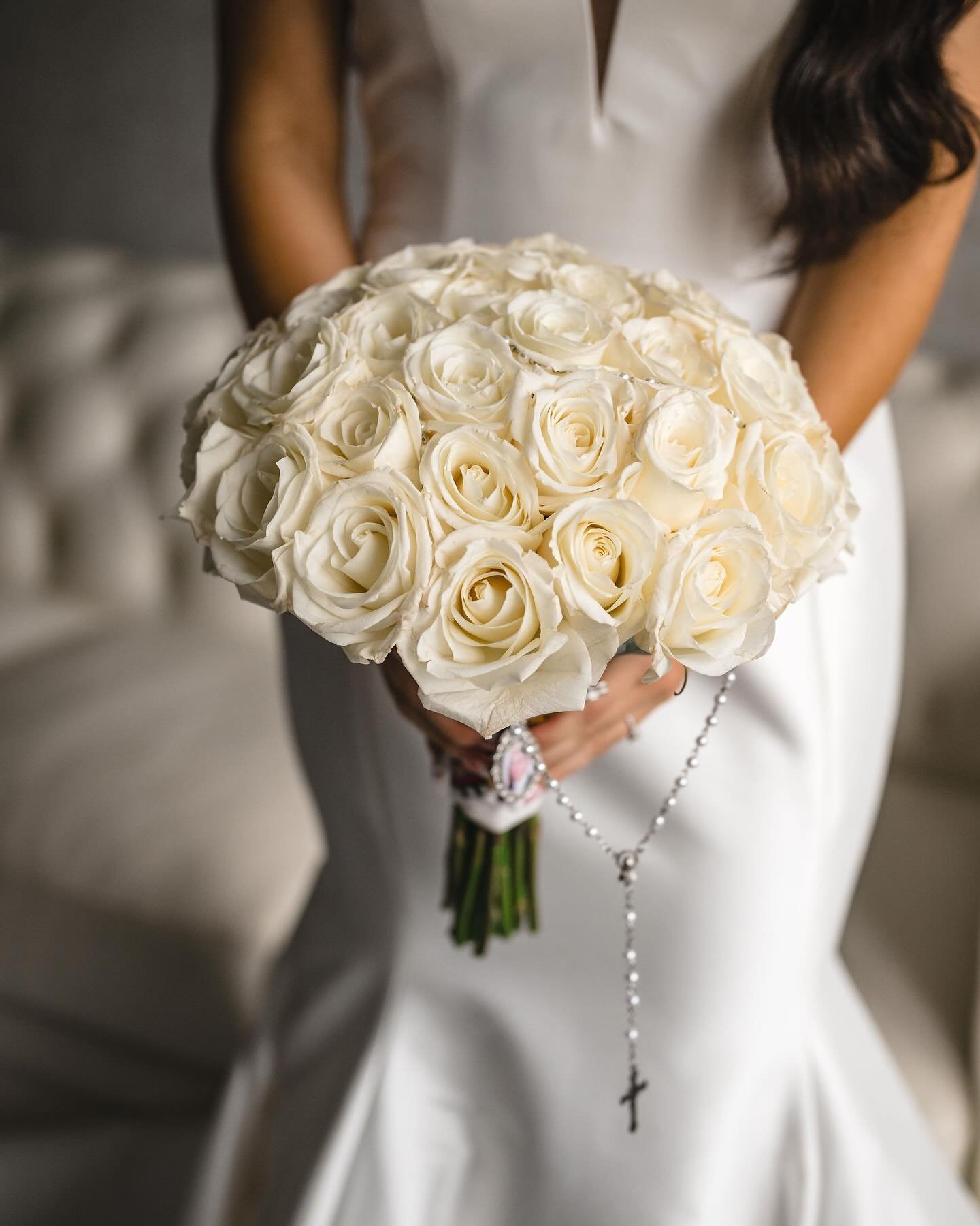 Classic White Rose Bouquet