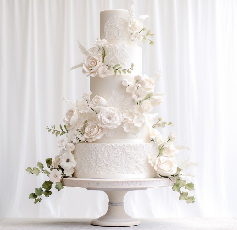 Classic White Wedding Cake
