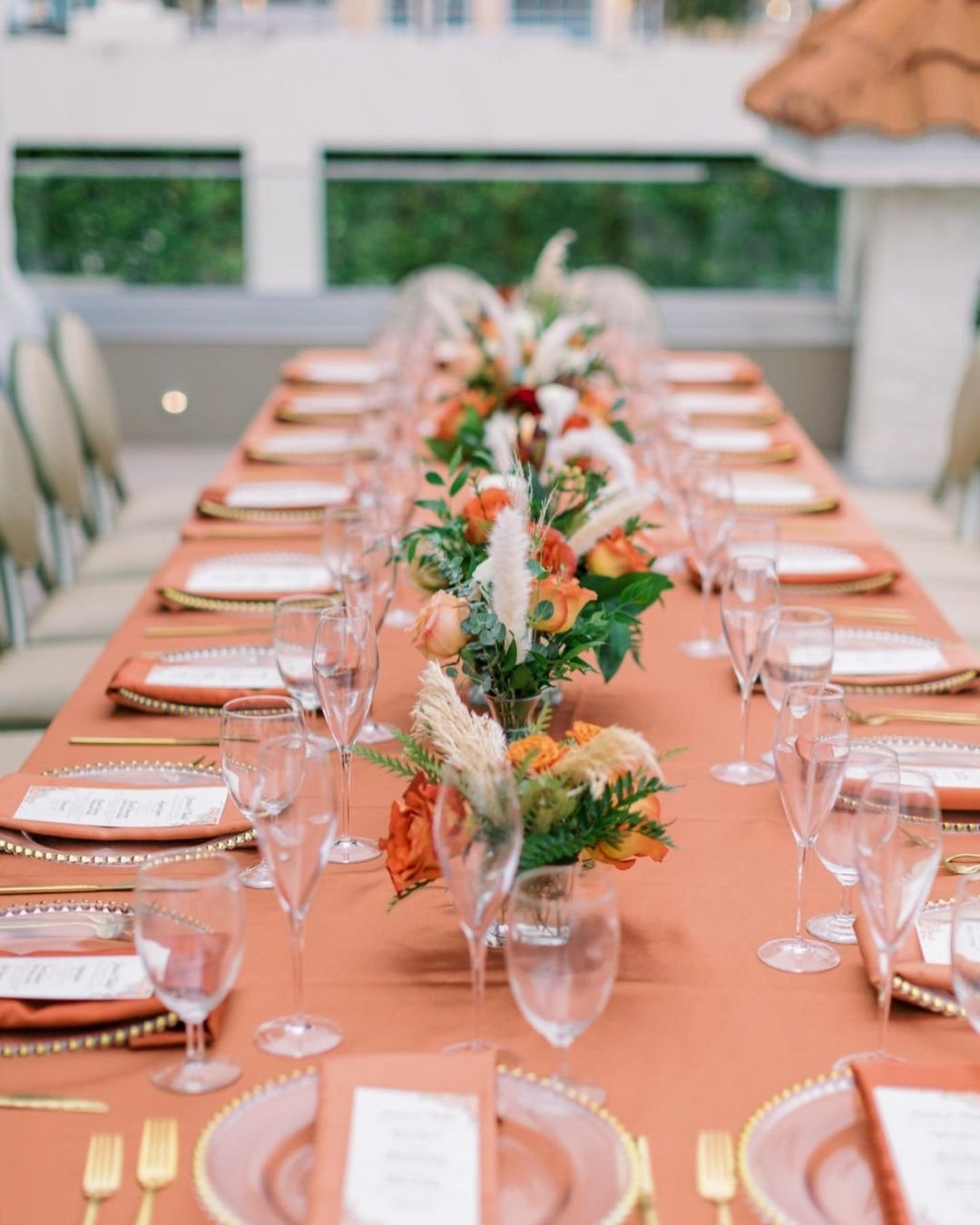 Coral Rose Table Centerpiece