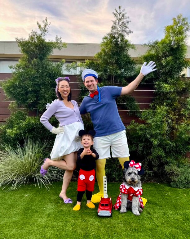 Disney Family Costumes with Dog