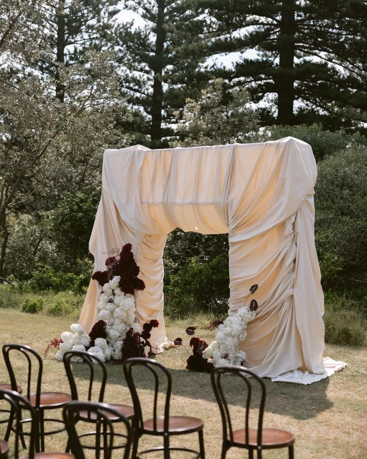 Draped Fabric Wedding Altar