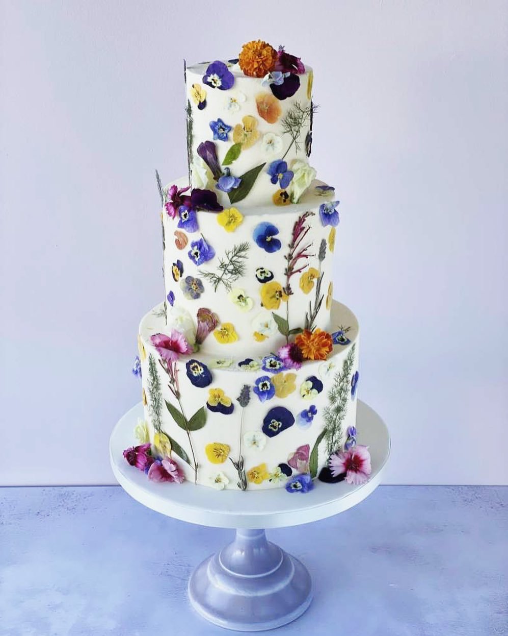 Dried Flower Wedding Cake
