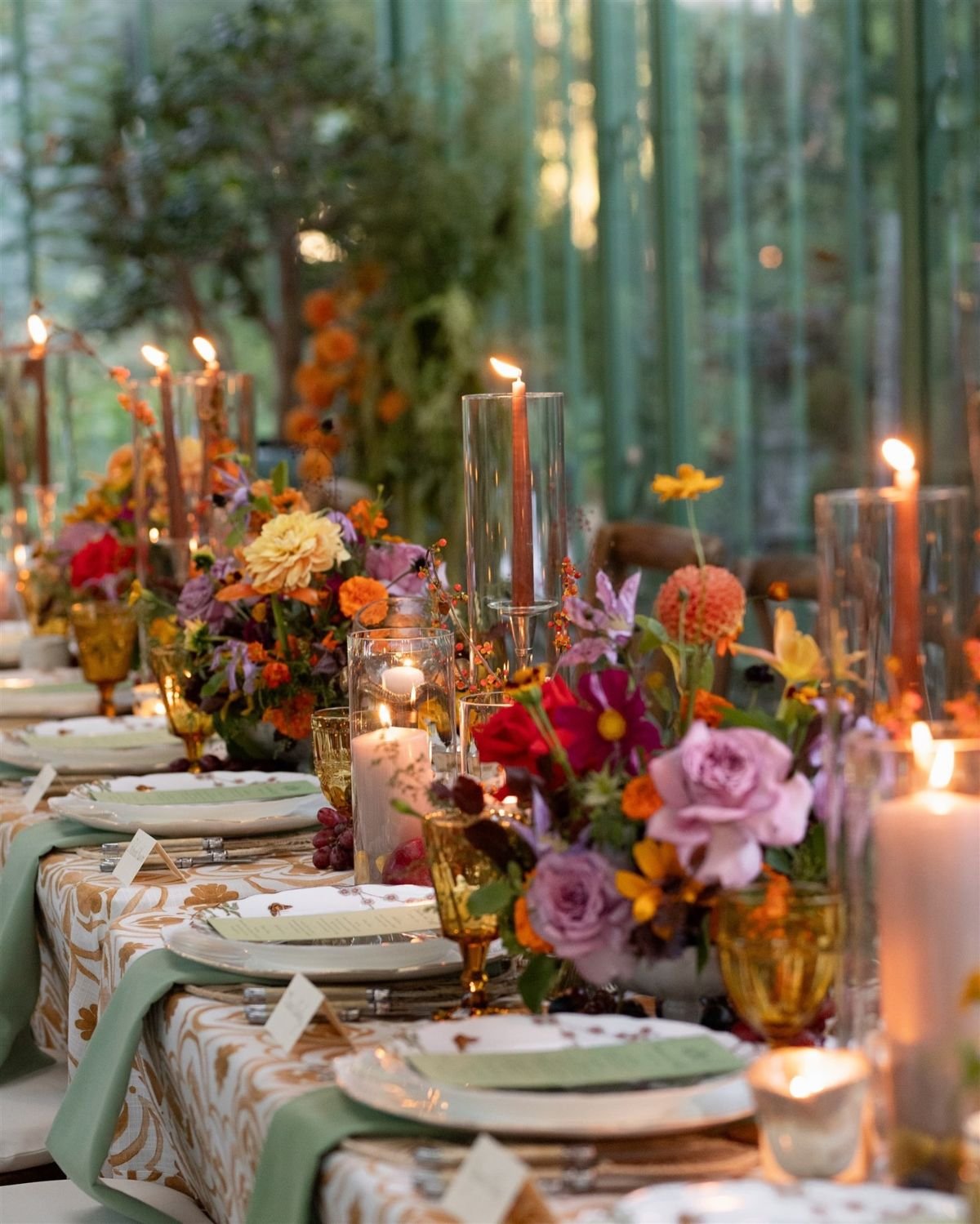 Elegant Garden Wedding Setup