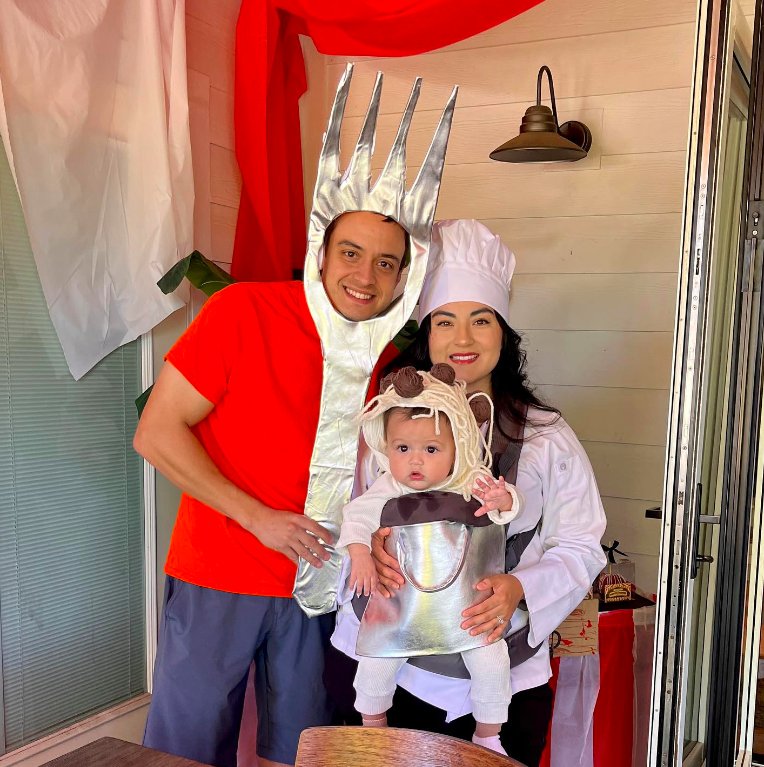 Fork, Chef, and Meatball Family Costume
