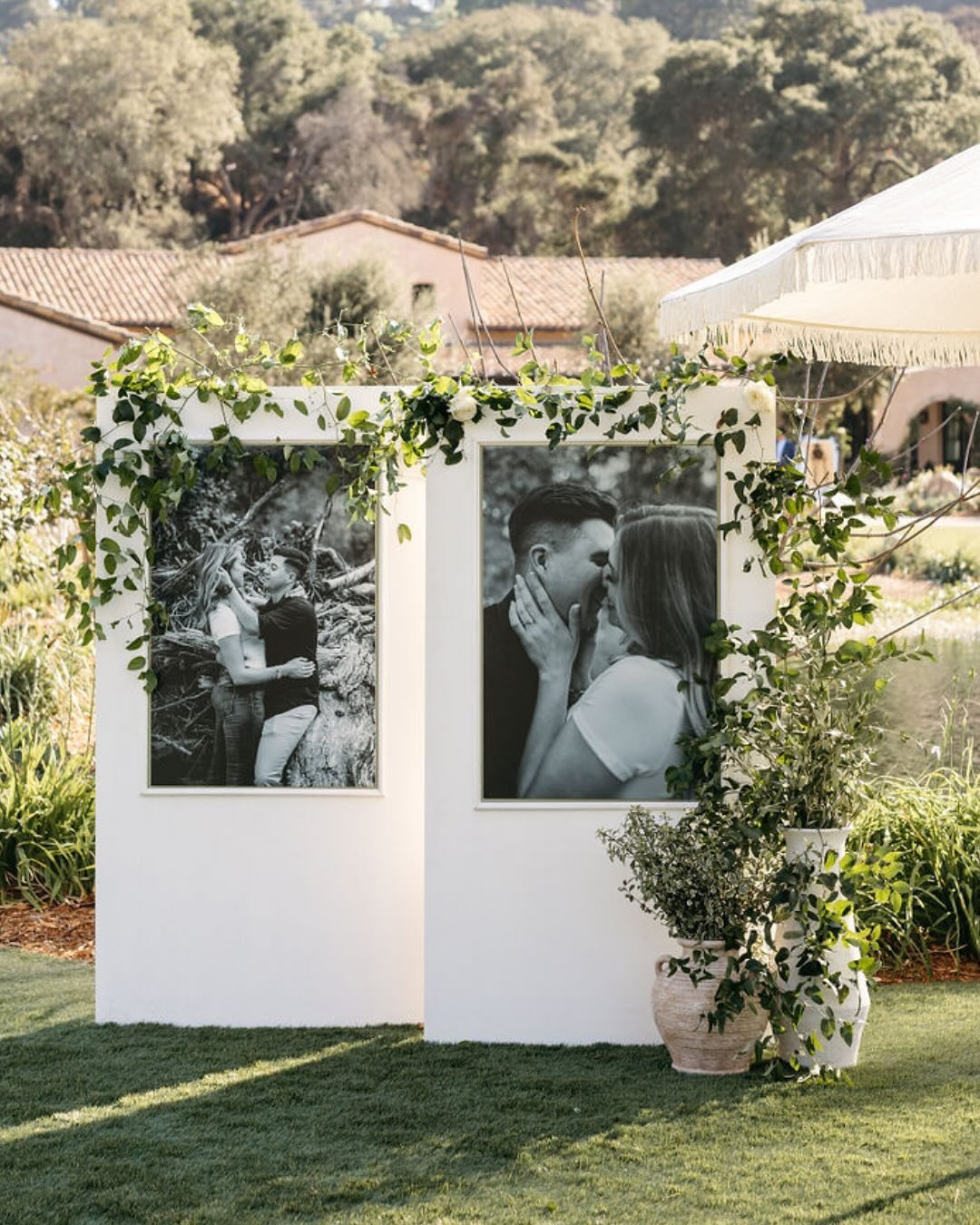 Framed Photos with Greenery