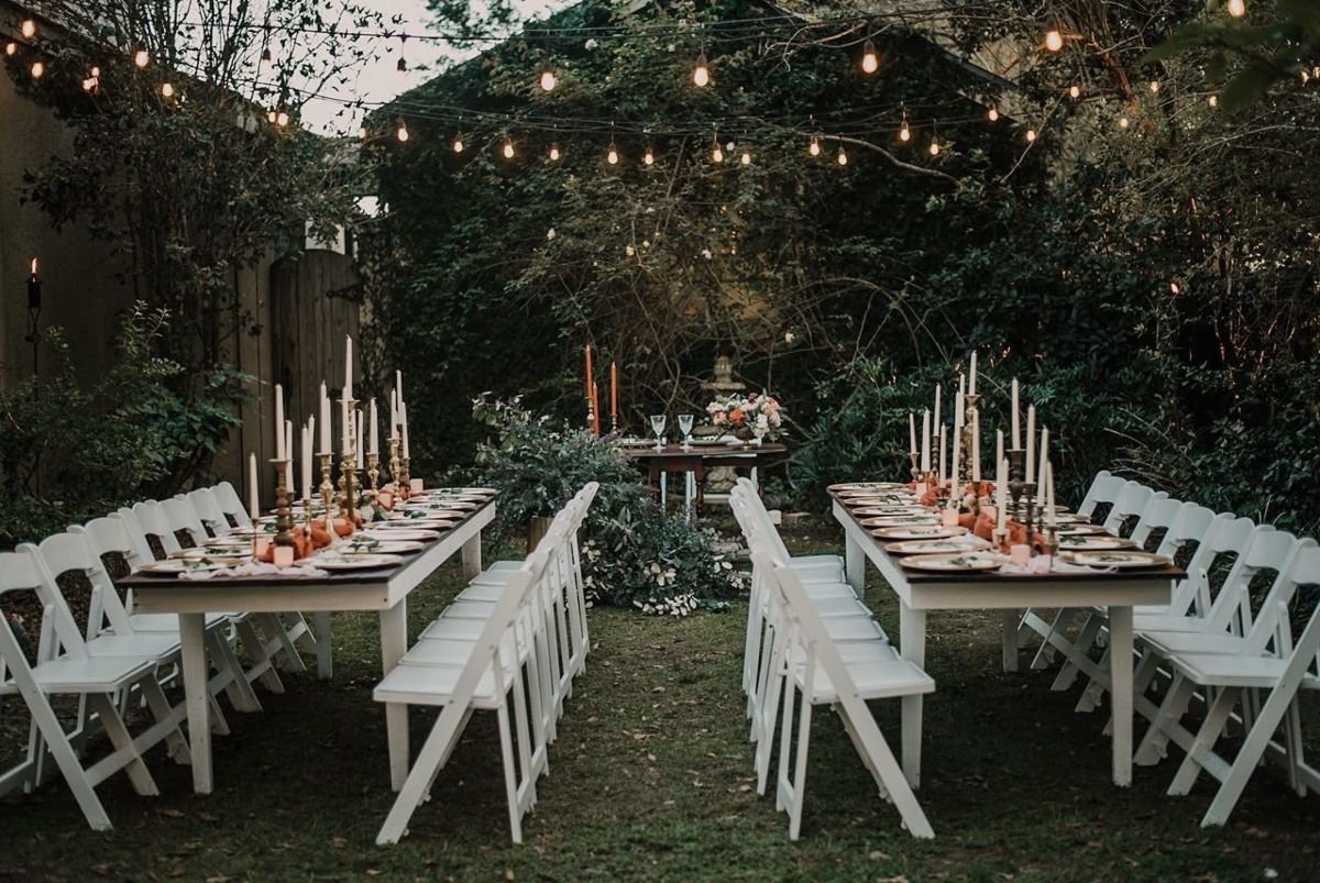 Garden Wedding Setup