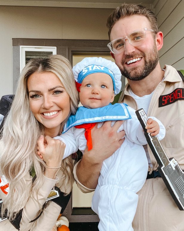 Ghostbusters Family Costumes with Stay Puft Baby