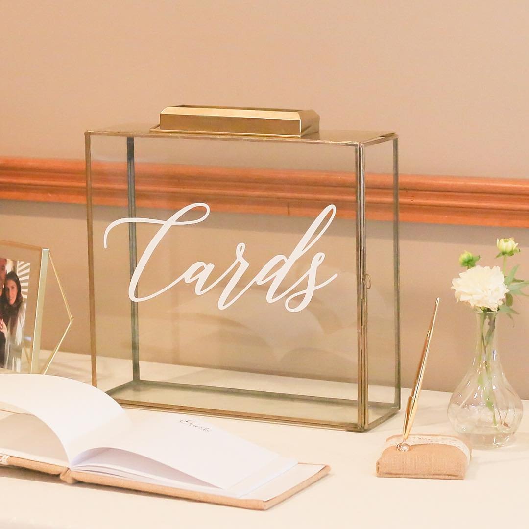 Gold and Glass Card Box