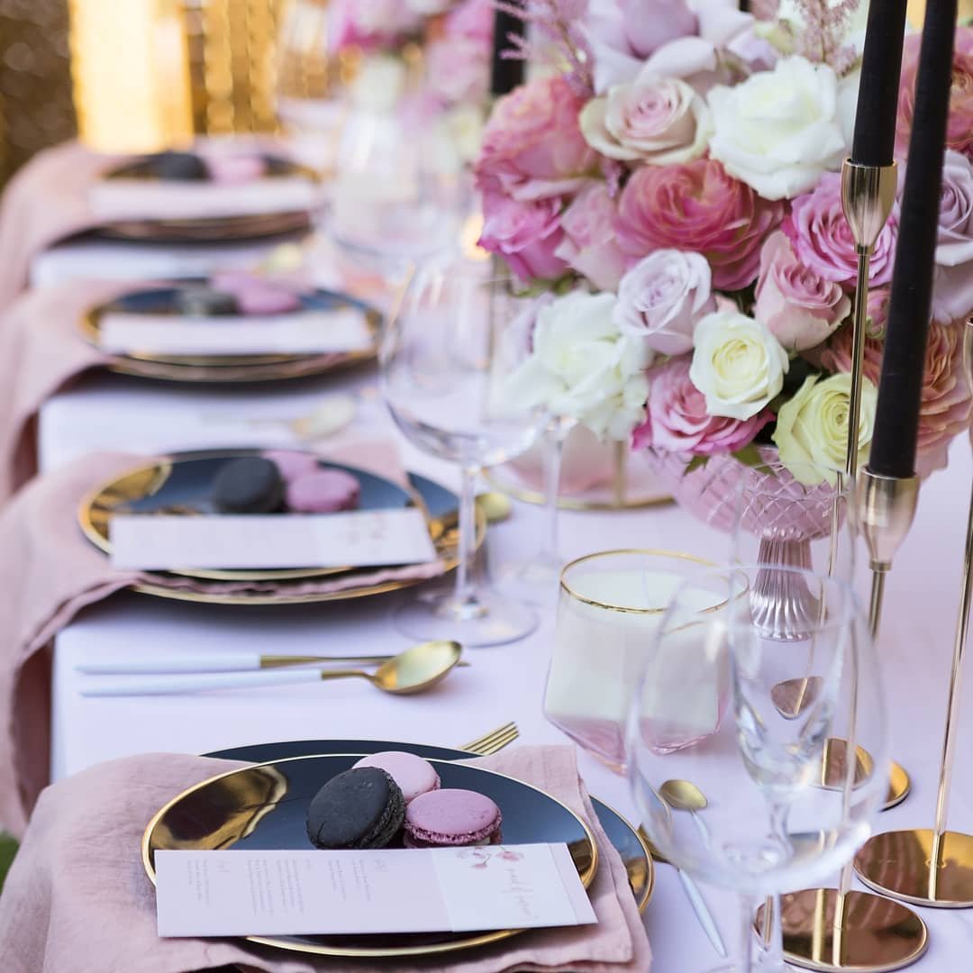 Gold, Black, and Pink Design