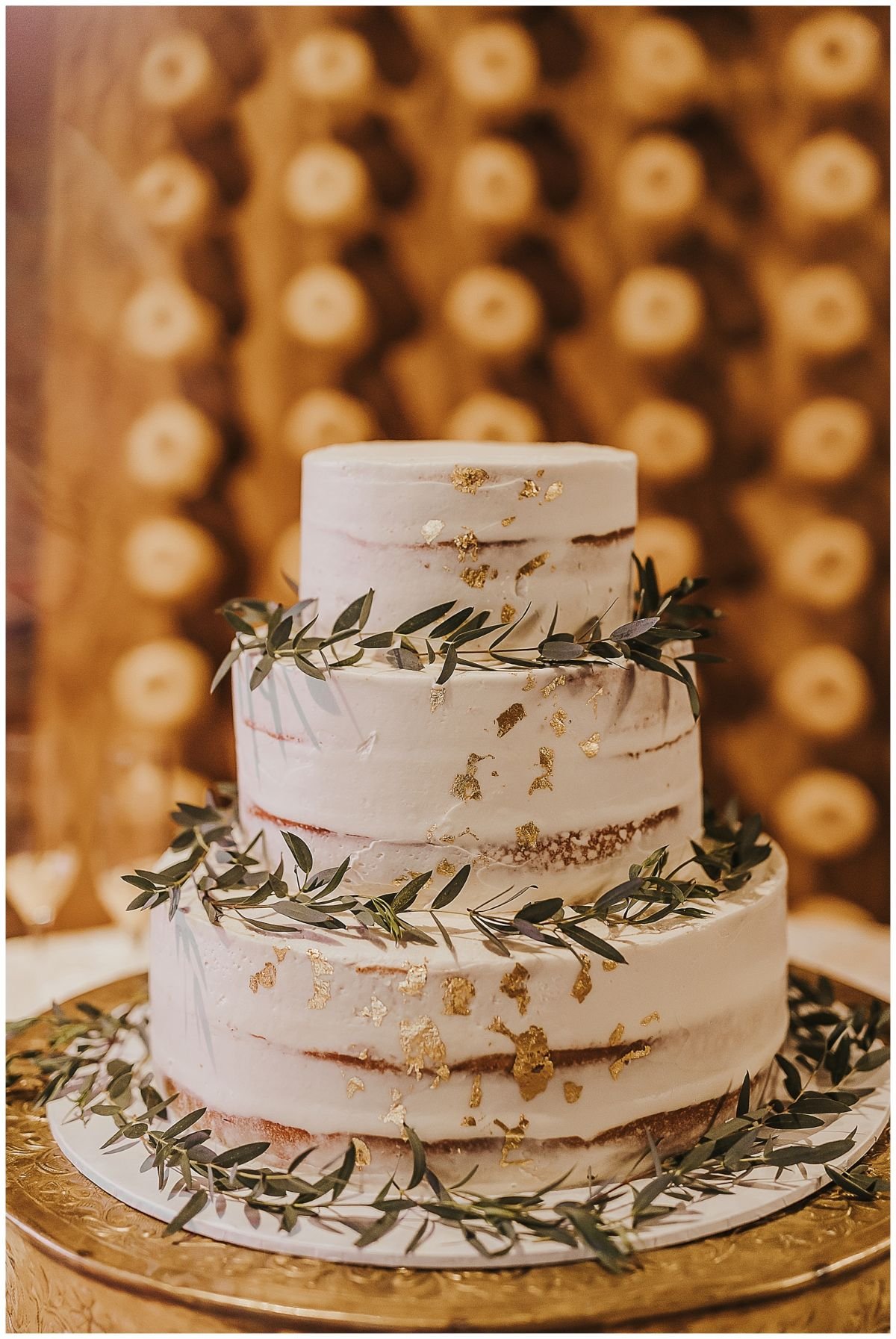 Gold Foil Cake Design