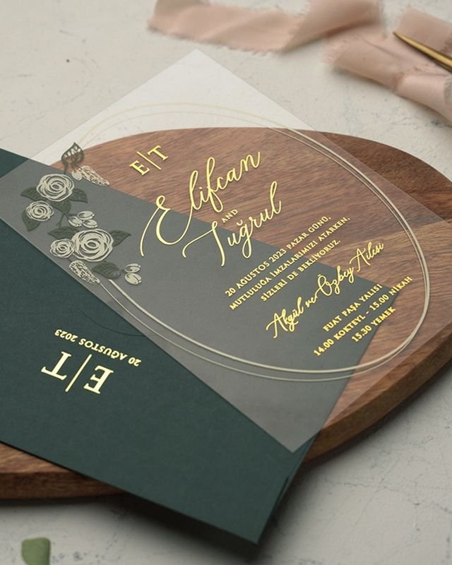 Green Acrylic Card Design