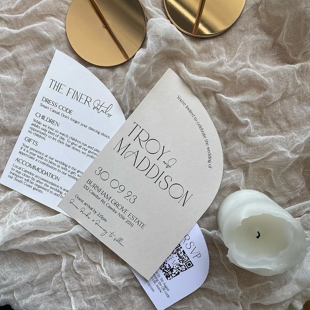 Half Arched Invitations