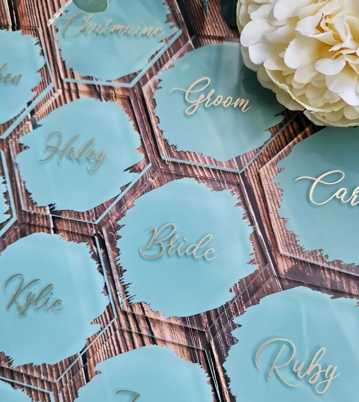 Hand-Painted Wedding Place Cards