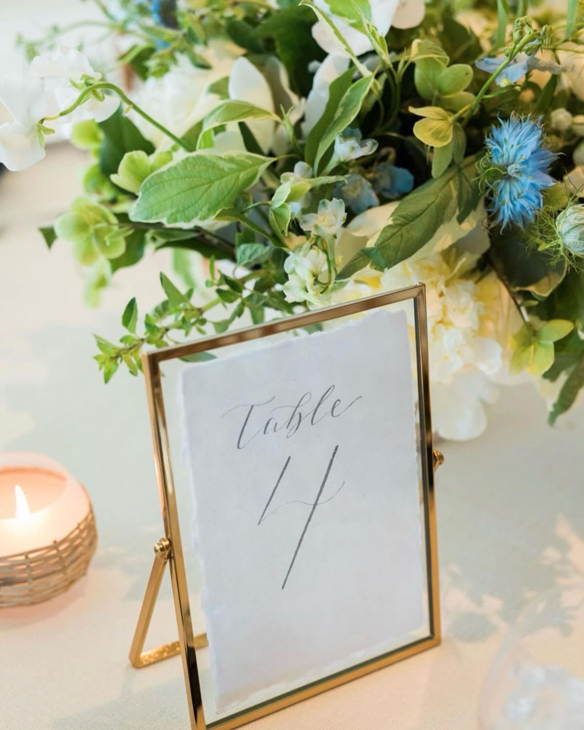 Handwritten Paper Table Numbers