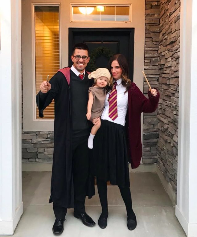Harry Potter Family Costumes with Baby House Elf