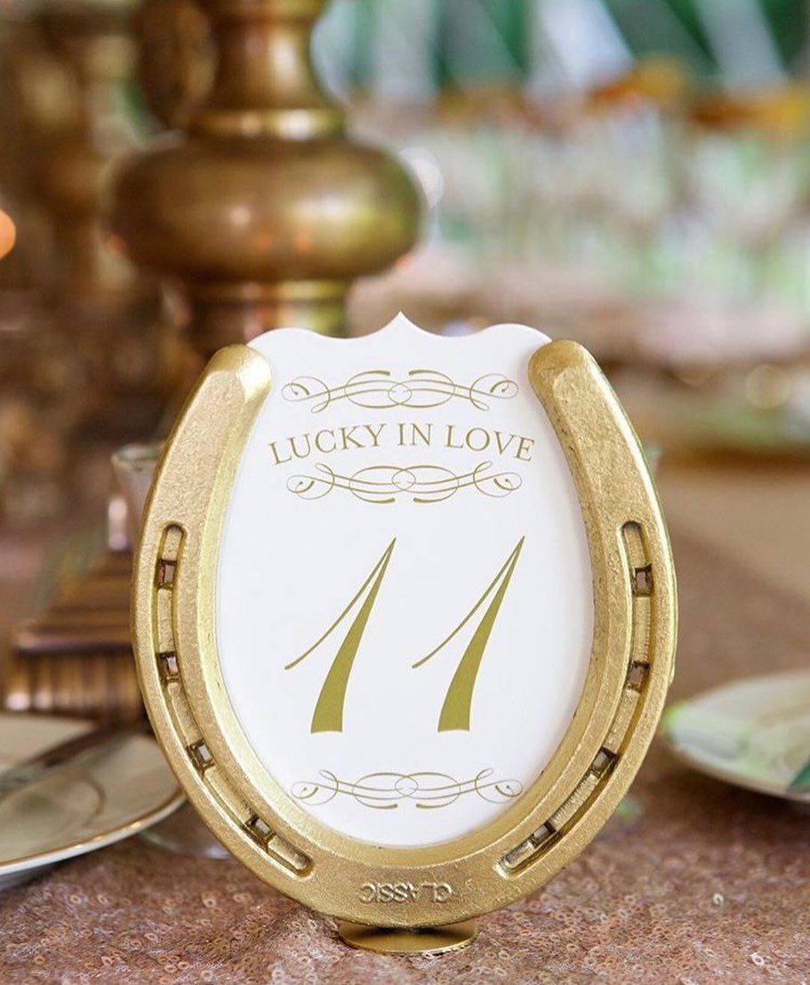 Horseshoe Table Number Decor