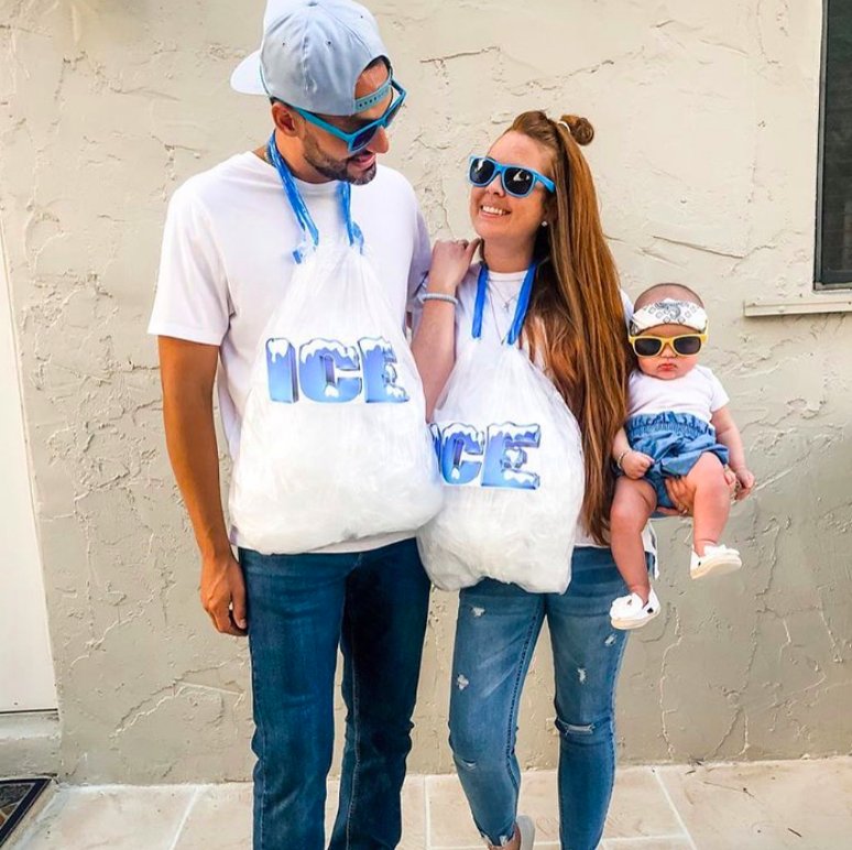 Ice Bag Family Costume with Baby