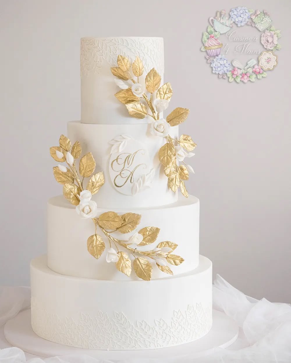 Ivory Tiered Cake Design