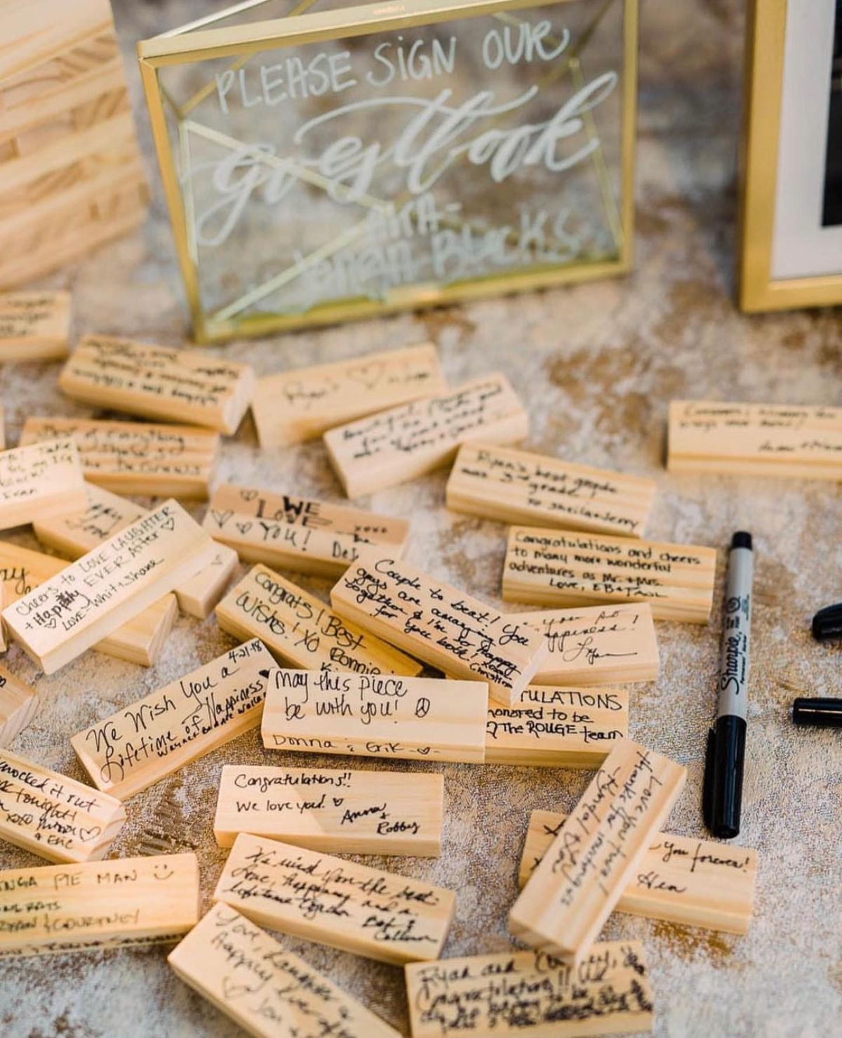 Jenga Block Guest Book
