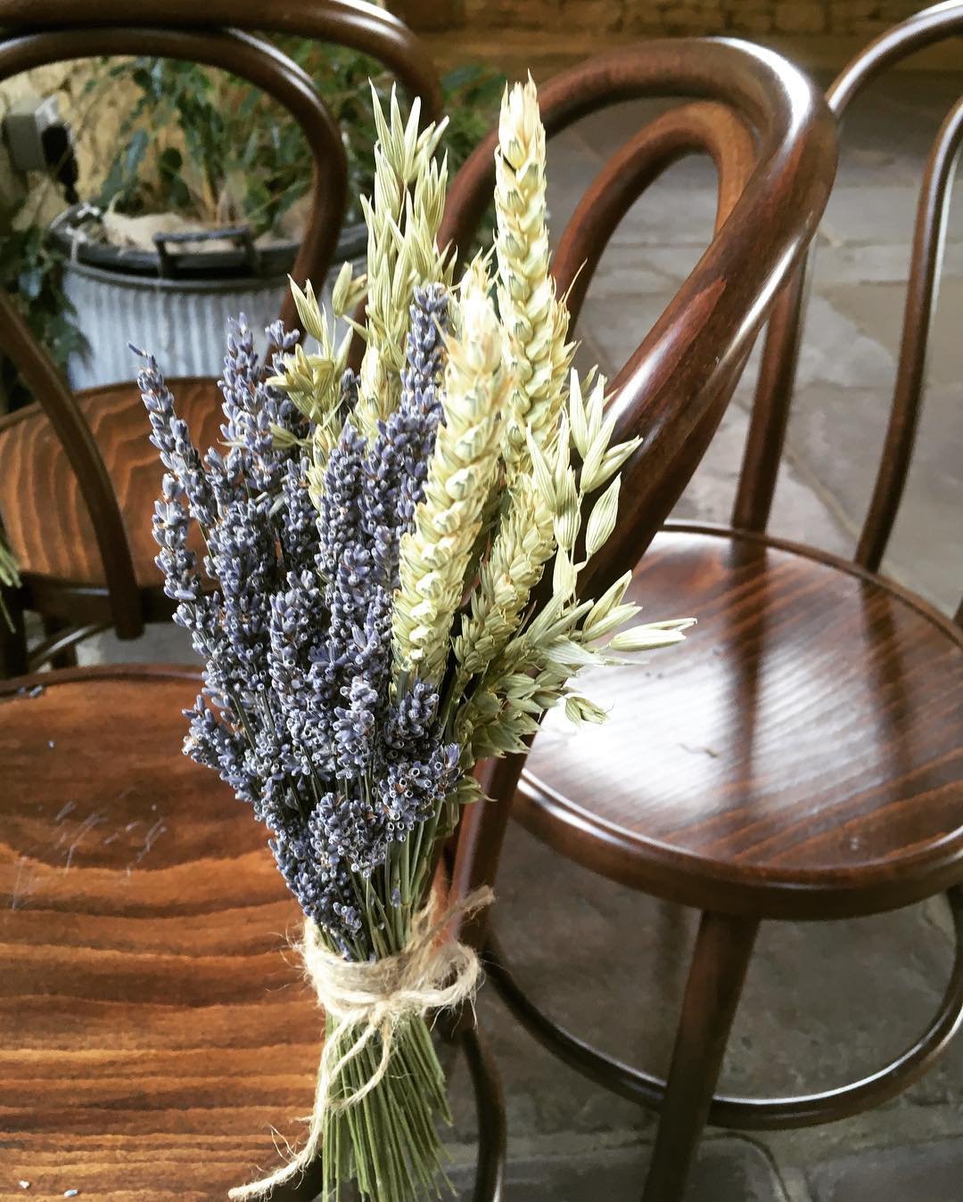 Lavender and Wheat Arrangements