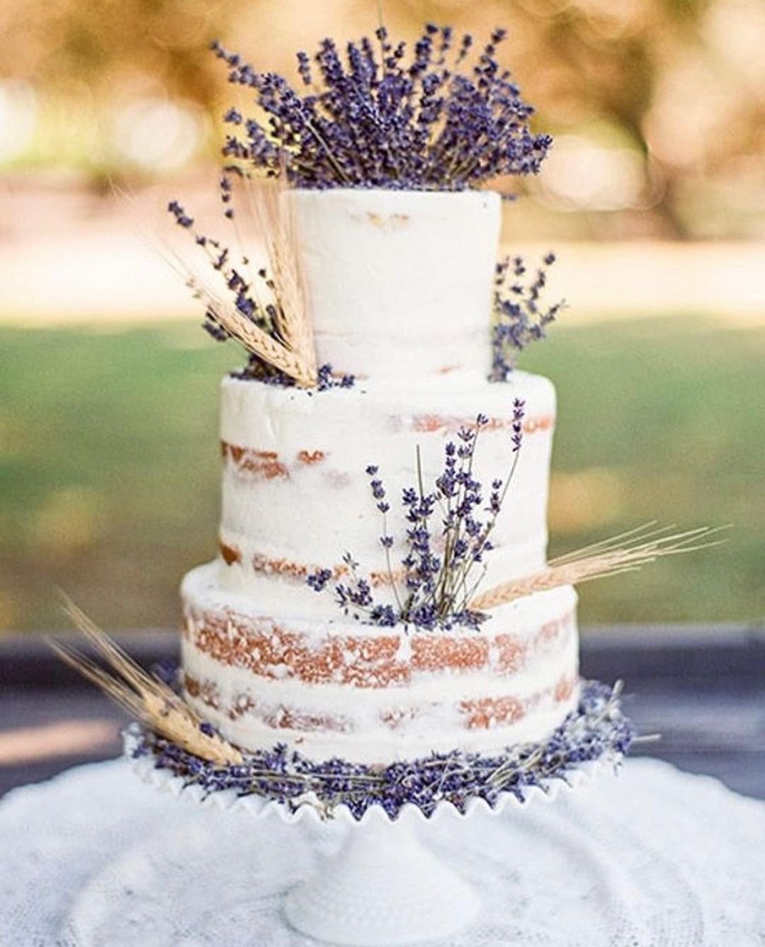 Lavender Country Wedding Cake